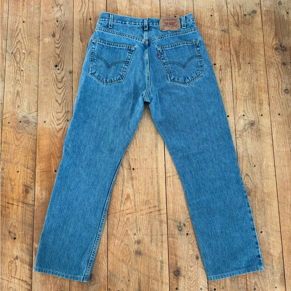 LEVIS 505 regular fit straight leg blue jeans W 32 - Picture 4 of 8